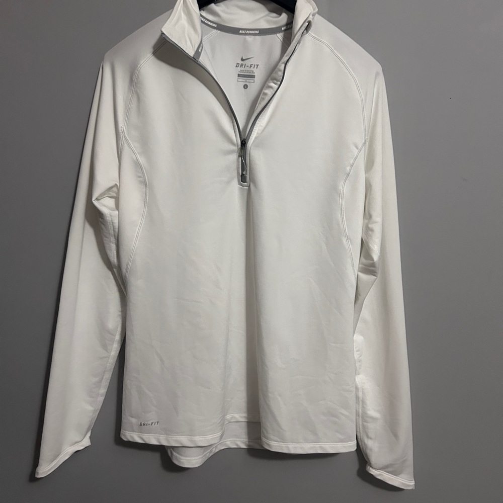 Nike Dri-FIT  running White Quarter-Zip Pullover